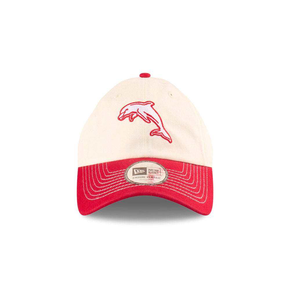 The Dolphins Hat - 2025 NRL 2Tone Chrome Contrast Casual Classic Strapback Cap - New Era